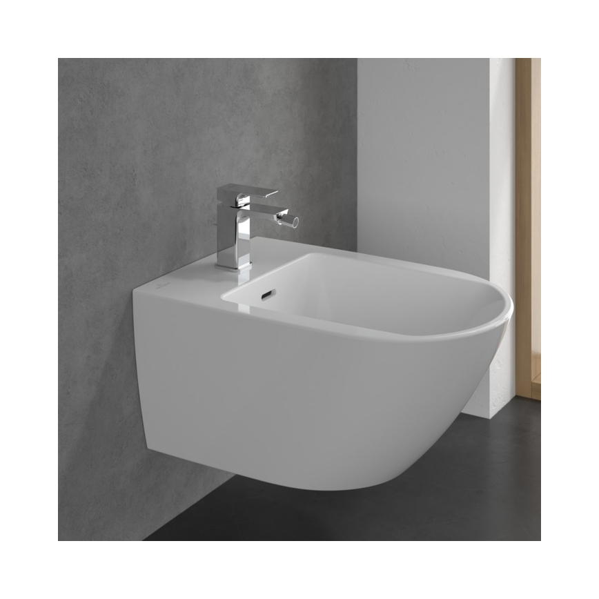 Villeroy & Boch TVB11200100061 - Bidetarmatur + Ablaufgarnitur SUBWAY 3.0 glänzender Chrom