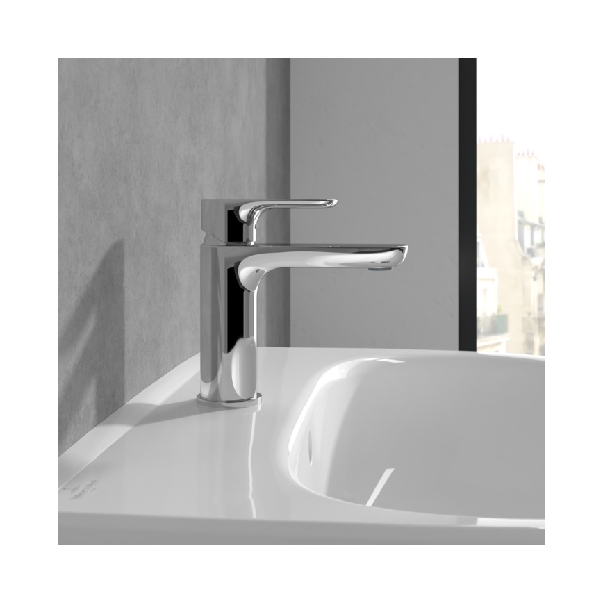 Villeroy & Boch TVW10400300161 - Waschtischarmatur O.NOVO 15,5 cm, Hochglanz-Chrom