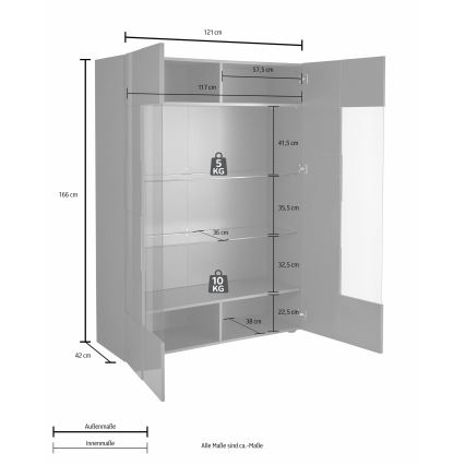 Vitrine SERIAN Anthrazit