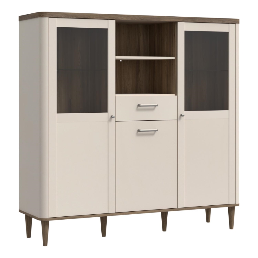 Vitrine VIRO braun/beige