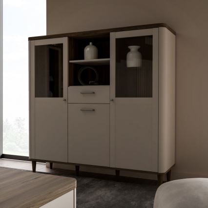 Vitrine VIRO braun/beige