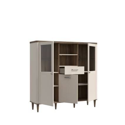 Vitrine VIRO braun/beige
