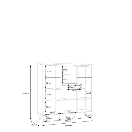 Vitrine VIRO braun/beige