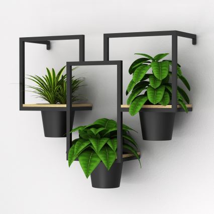 Wand-Blumentopf 46x53 cm schwarz