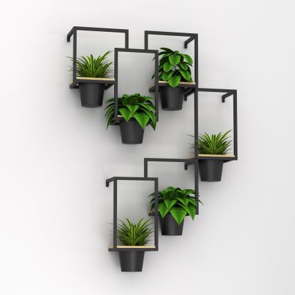 Wand-Blumentopf 46x53 cm schwarz