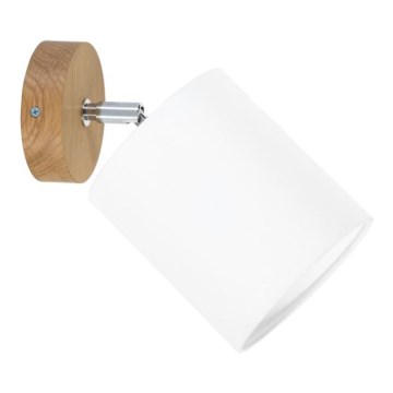 Wand-Spotleuchte APRILLIA 1xE27/25W/230V Eiche/Weiß