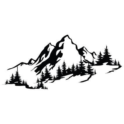 Wanddekoration 30x67 cm Berge Metall