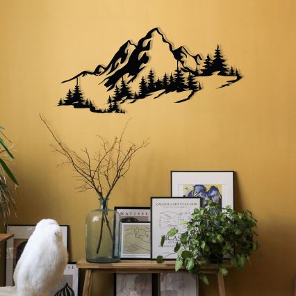 Wanddekoration 30x67 cm Berge Metall