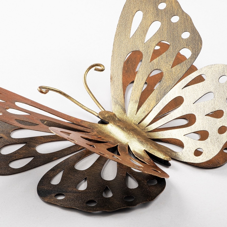 Wanddekoration 32x29 cm Schmetterling Metall