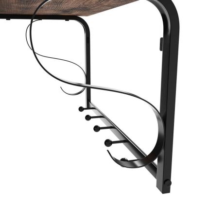 Wandgarderobe mit Ablage NATE braun/schwarz