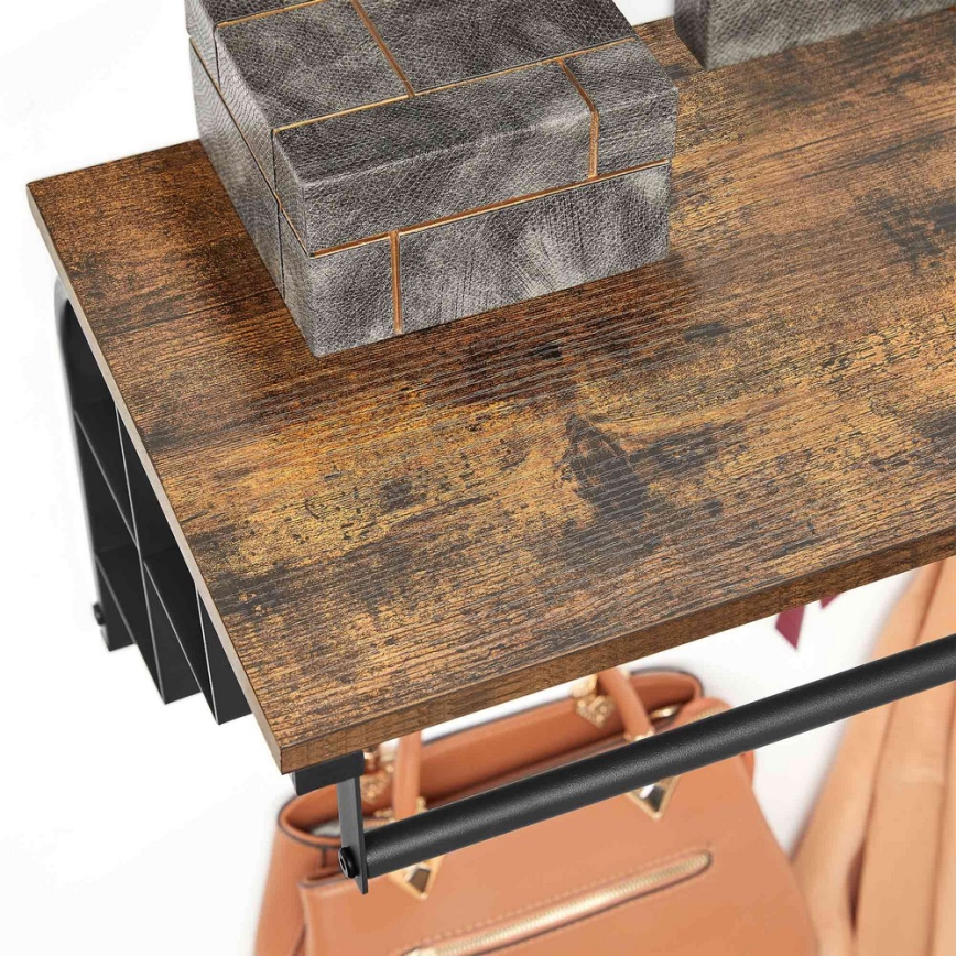Wandgarderobe mit Ablage NATE Braun/Schwarz