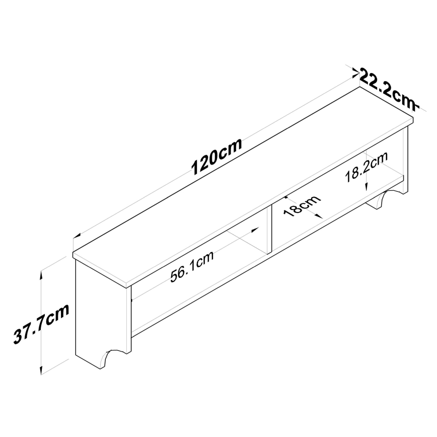 Wandgarderobe RANI 120x37,2 cm Weiß/Beige