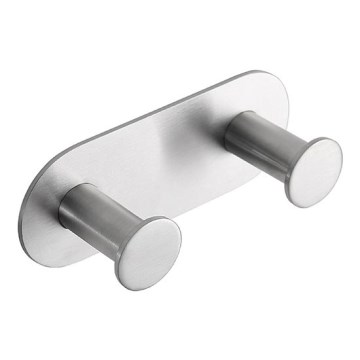 Wandhaken 11,5 × 4,5 cm, Edelstahl/silber