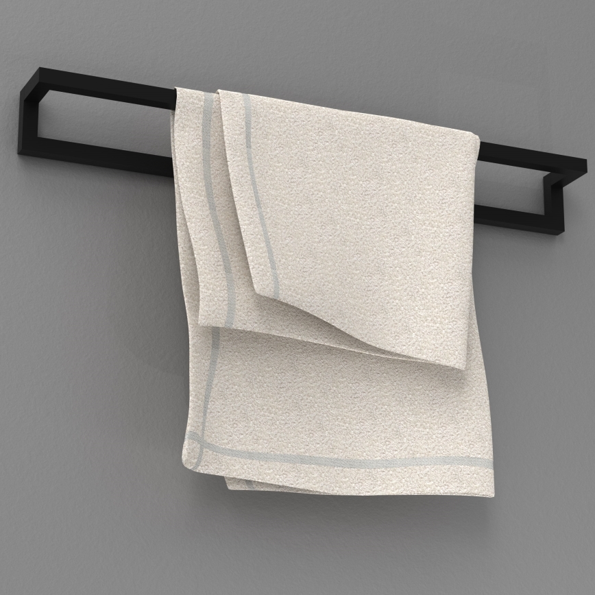 Wandhandtuchhalter 7x60 cm schwarz