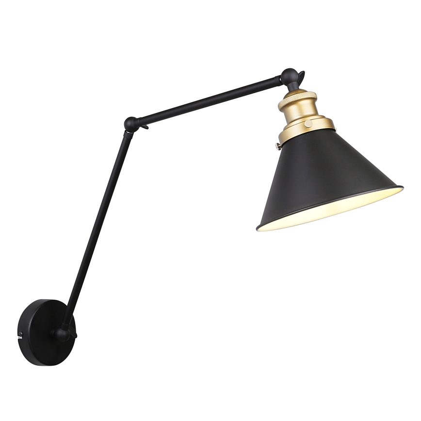 Wandlämpchen FUNDO 1xE27/40W/230V schwarz/gold