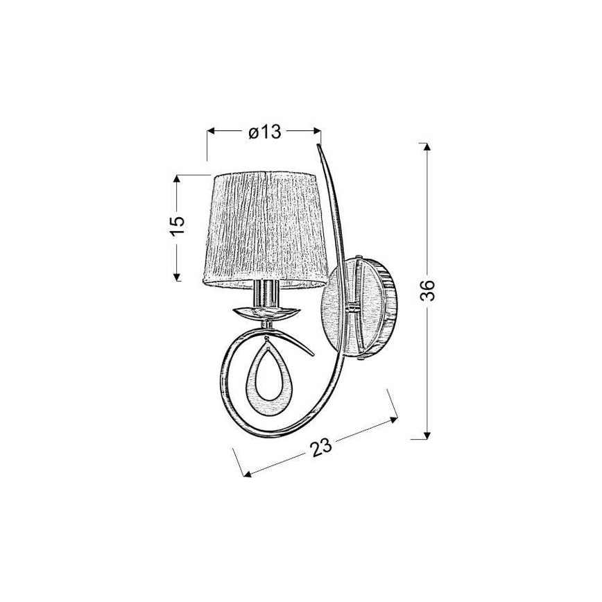 Wandlampe ARNIKA 1xE14/40W/230V chrom glänzend/weiß