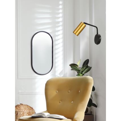 Wandlampe TINA 1xGU10/15W/230V schwarz/gold