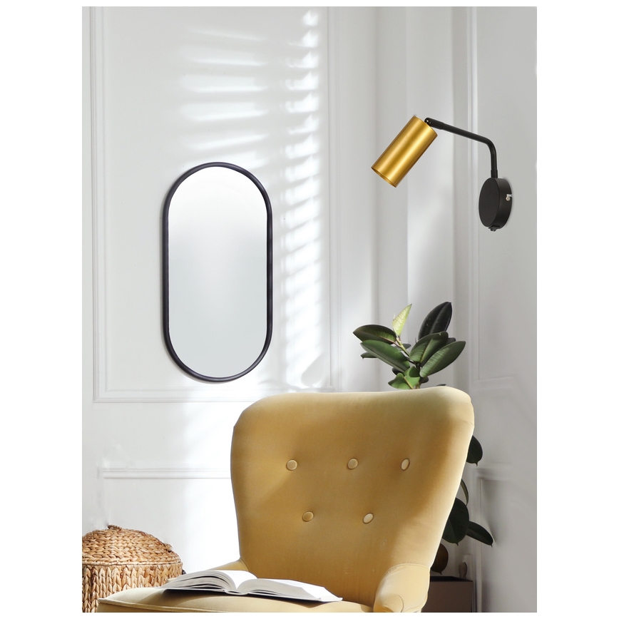 Wandlampe TINA 1xGU10/15W/230V schwarz/gold