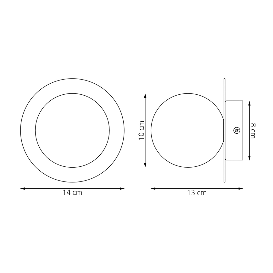Wandleuchte AMERICANA 1xG9/8W/230V schwarz