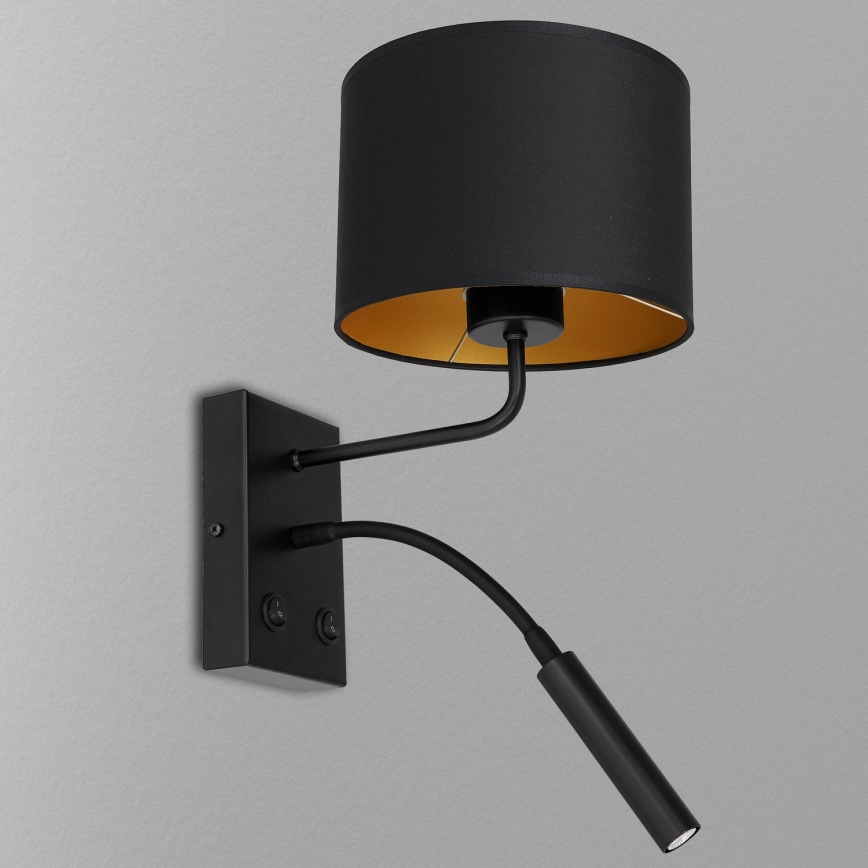 Wandleuchte ARDEN 1xE27/60W/230V + 1xG9/8W schwarz/gold