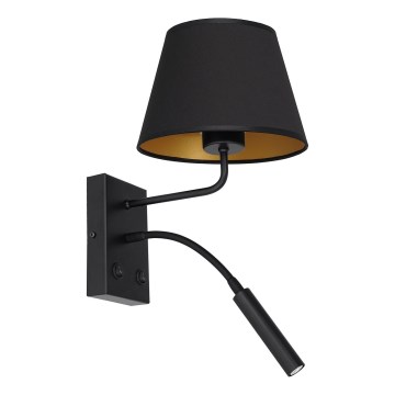 Wandleuchte ARDEN 1xE27/60W/230V + 1xG9/8W schwarz/gold
