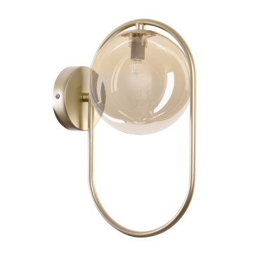 Wandleuchte CORDEL 1xG9/28W/230V Messing/rauchig beige
