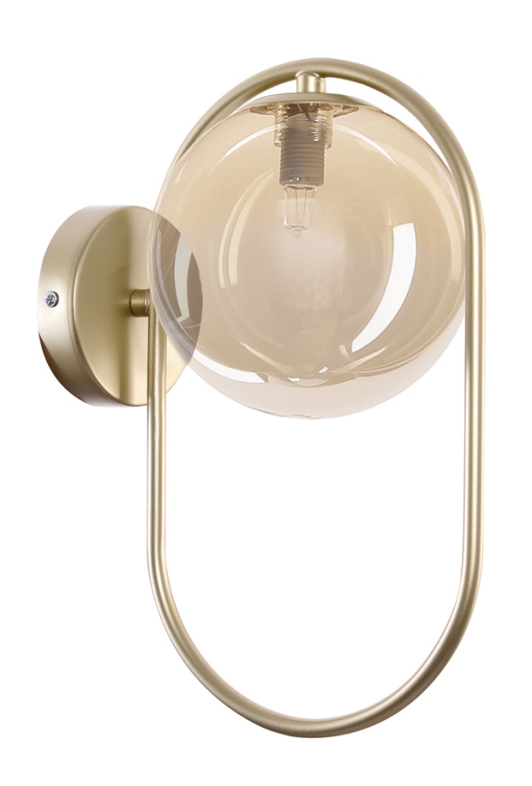 Wandleuchte CORDEL 1xG9/28W/230V Messing/rauchig beige