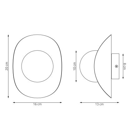 Wandleuchte FIERO 1xG9/8W/230V beige