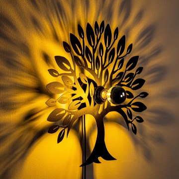 Wandleuchte HEART TREE 1xE27/40W/230V schwarz