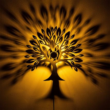 Wandleuchte HEART TREE 1xE27/40W/230V schwarz