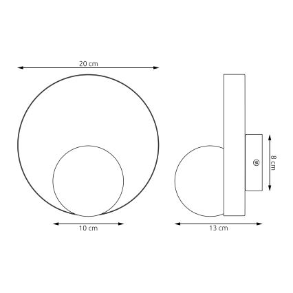 Wandleuchte KIDO 1xG9/8W/230V weiß