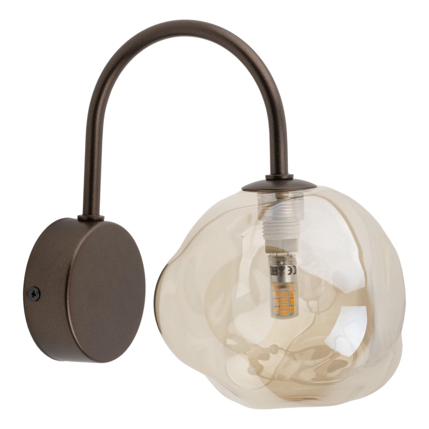 Wandleuchte LAVA 1xG9/8W/230V Bronze/rauchbeige