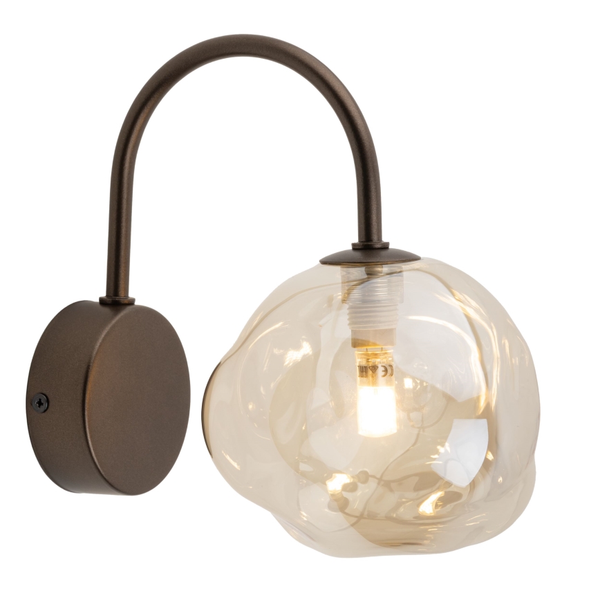 Wandleuchte LAVA 1xG9/8W/230V Bronze/rauchbeige