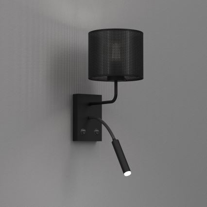Wandleuchte LOFT SHADE 1xE27/60W+1xG9/8W/230V schwarz