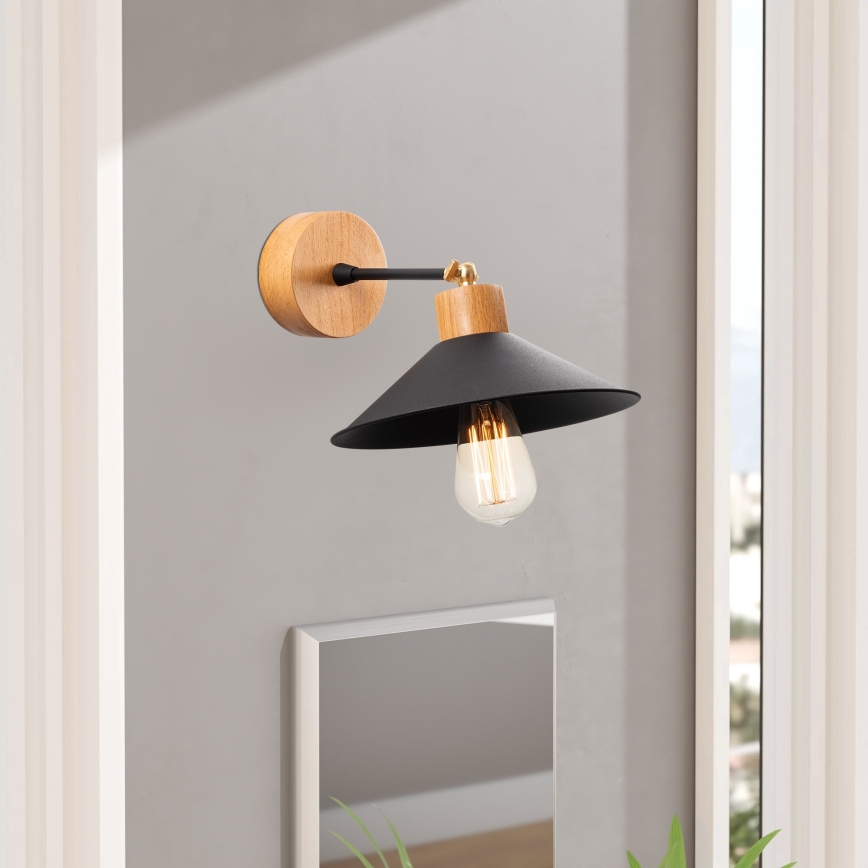 Wandleuchte MANAVGAT 1xE27/40W/230V braun/schwarz