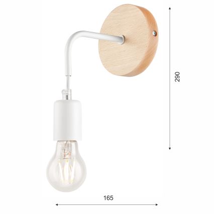 Wandleuchte ORAZIO 1xE27/60W/230V Buche