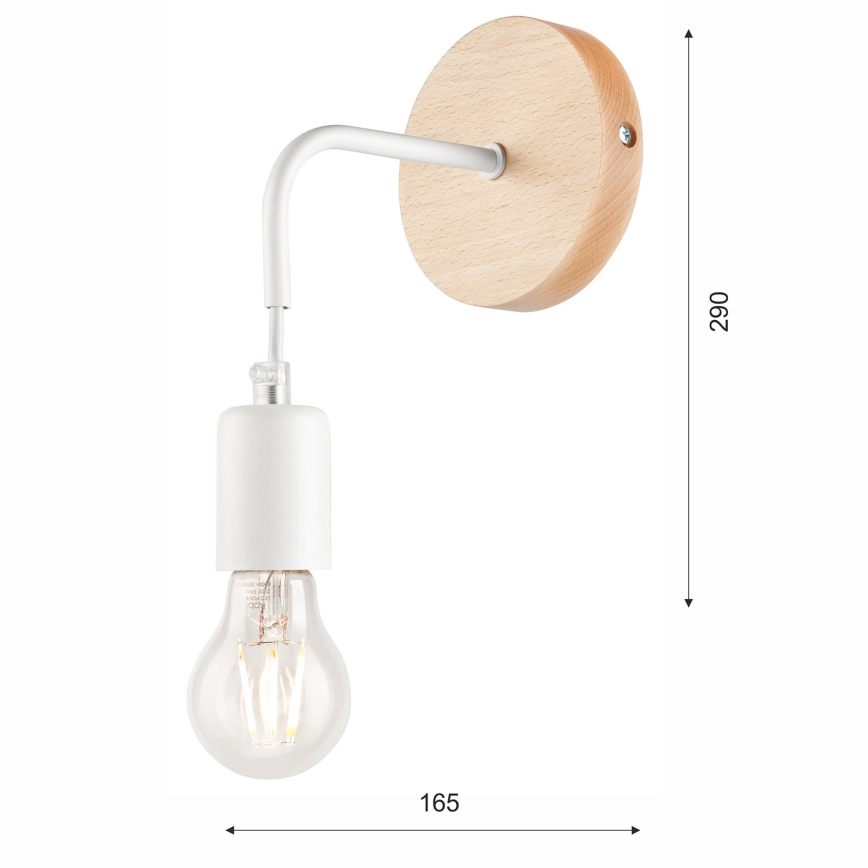 Wandleuchte ORAZIO 1xE27/60W/230V Buche