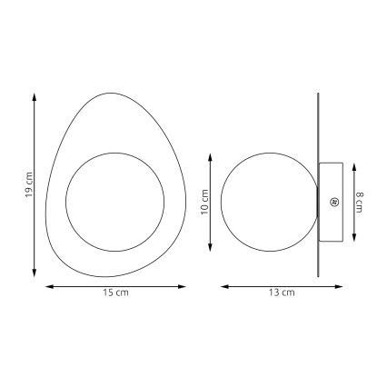 Wandleuchte OVO 1xG9/8W/230V, beige