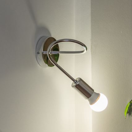 Wandleuchte OXFORD 1xE27/15W/230V, glänzender Chrom