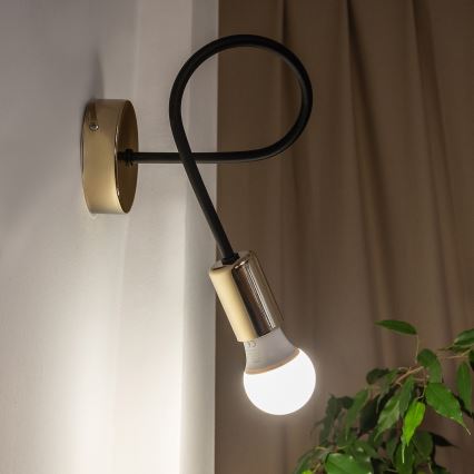 Wandleuchte OXFORD 1xE27/15W/230V gold/schwarz