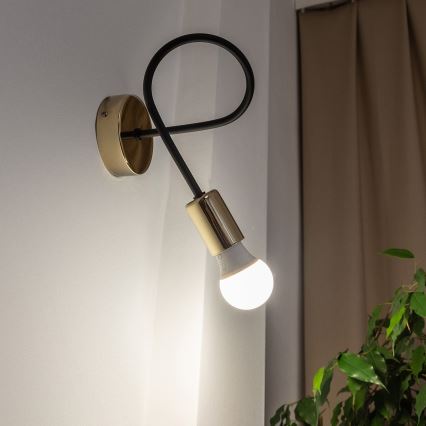 Wandleuchte OXFORD 1xE27/15W/230V gold/schwarz