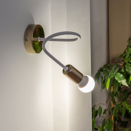 Wandleuchte OXFORD 1xE27/15W/230V gold/weiß