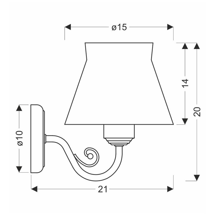 Wandleuchte ROSSINI 1xE27/40W/230V