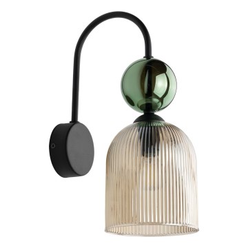 Wandleuchte SOPHIA 1xE14/10W/230V schwarz/grün/rauchiges Beige