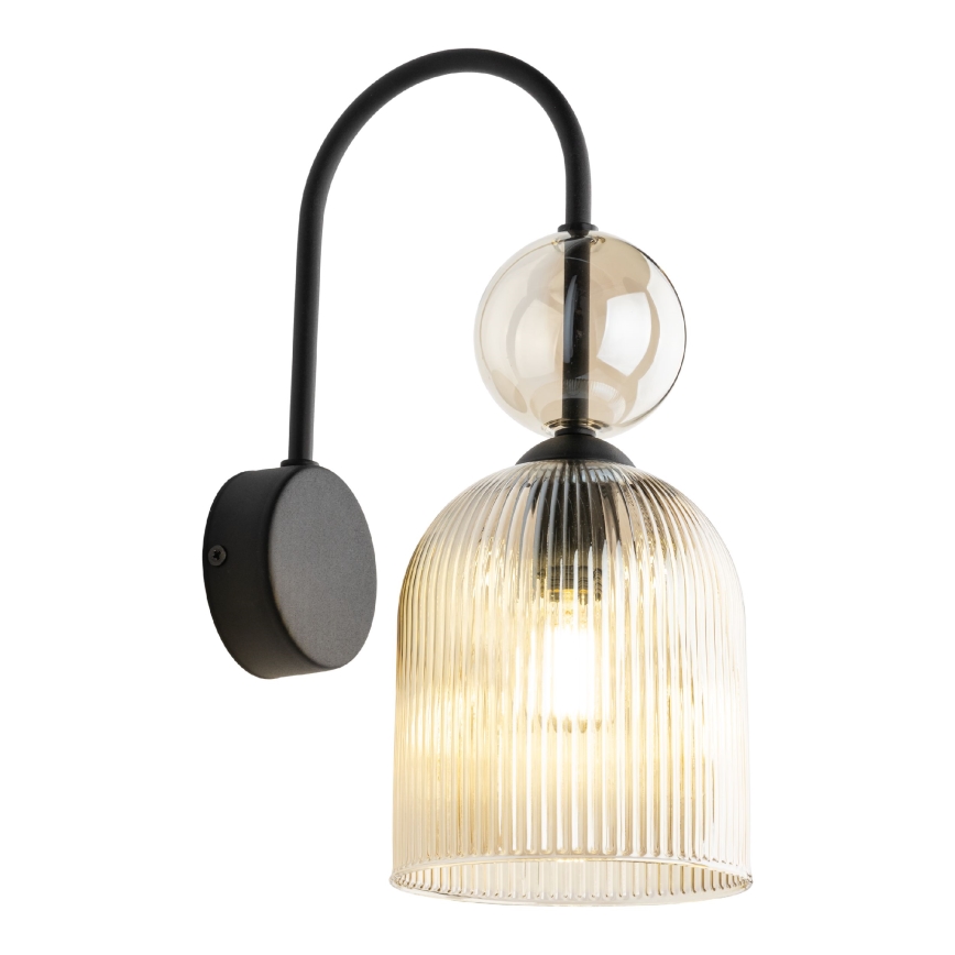 Wandleuchte SOPHIA 1xE14/10W/230V schwarz/rauchiges Beige