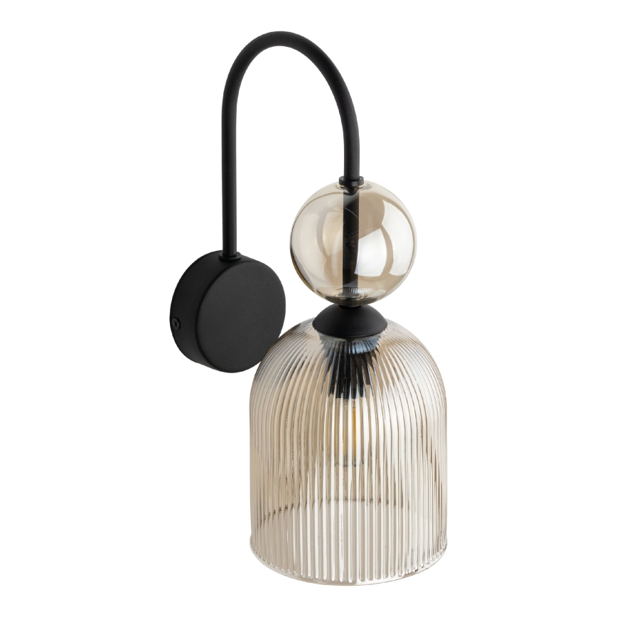 Wandleuchte SOPHIA 1xE14/10W/230V schwarz/rauchiges Beige