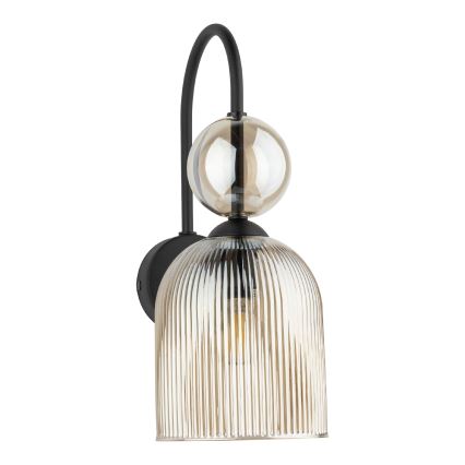 Wandleuchte SOPHIA 1xE14/10W/230V schwarz/rauchiges Beige