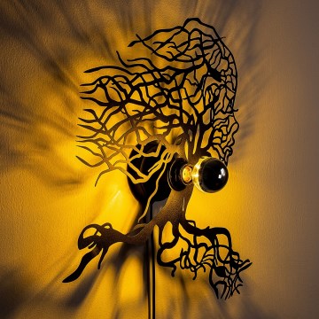 Wandleuchte TREE WOMAN 1xE27/40W/230V schwarz