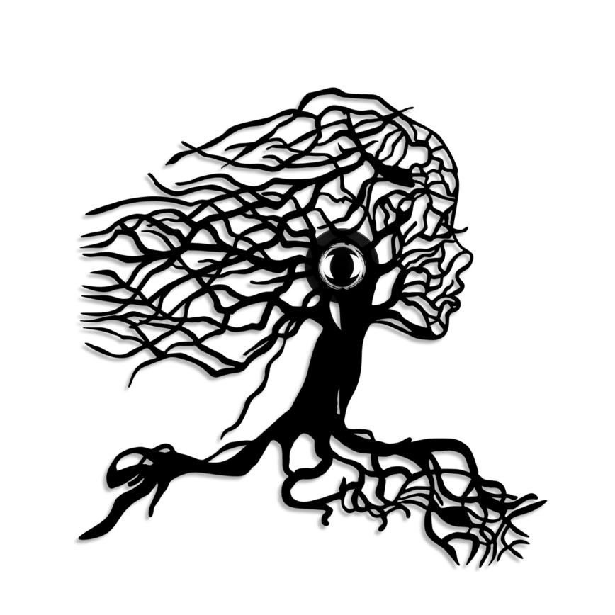 Wandleuchte TREE WOMAN 1xE27/40W/230V schwarz