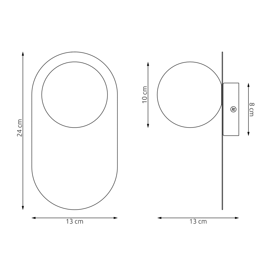 Wandleuchte VIVA 1xG9/8W/230V weiß